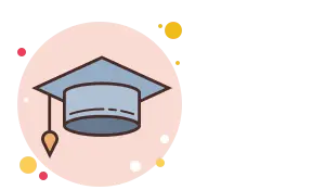 Icon of graduation cap representing education and academic support initiatives by V V Charitable Trust.